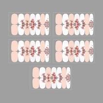 MA 트리 장식 성탄절 네일 스티커 14p, 5개, TYPE4