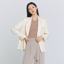 미쏘 여성용 트위드 테일러드 싱글 자켓