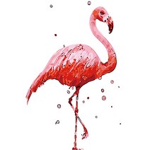 순잠 깜찍 모던 수채화 유채화 개릭터 그림그리기 DIY 세트 50 x 65 x 2.5 cm, 22 홍색 백조