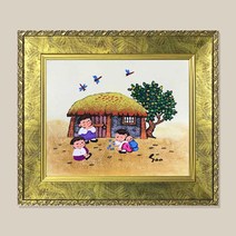 풍수지리 그림 액자 고향생각