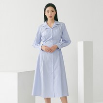 미쏘 여성용 셔츠형 허리 포인트 원피스