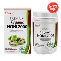 뉴질랜드 하이웰 프리미엄 오가닉 노니 2000 / 200소포트젤, 1box, 200캡슐, 200ml
