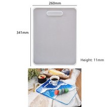 유리도마 강화유리도마 받침대 대형 트레이 클레이 실리콘 몰드 도마 클레이 몰드 컵 레드, 직사각형 01