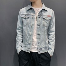 봄옷 남성 청자켓 슬림 워싱 구제 데님룩 유스 패션 빈티지 코트 트렌드