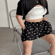 옷자락 [옷자락] 여자 여름 유니크 패턴 3컬러 쇼츠 반바지