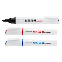 라인플러스 화이트 보드마카 트리마 330 둥근닙 블랙, 1개