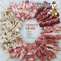 국내산 (5팩묶음) 무염 닭꼬치 11종 염통 근위 껍질 순살 목살 닭오돌뼈 파+닭다리살꼬치 마늘+닭다리살꼬치 5종/ 캠핑세트, 5종캠핑세트/1팩+꼬치소스500g/1병, 1개