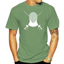 남성 티셔츠 펜싱 마스크 검 여성 티셔츠, 없음, 137.Men pea green  XS