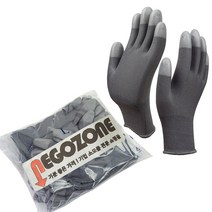 [네고존] 국산 PU 손끝 코팅장갑 30켤레, 수입손끝회색L, 1개