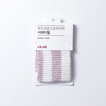 [JAJU/자주] 부드러운 스트라이프 샤워타월_핑크, FR, 핑크