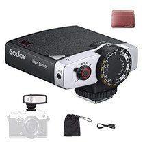godox lux 주니어 스피드라이트 레트로 카메라 플래시 gn12 6000k cct am 플래시 모드 캐논 니콘 소니 fujufilm 디지털 필름 카메라와 호환되는 28mm