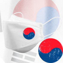 인쇄마스크 대한민국 태극기 마스크 25매 모델명 dk_12 KF94 커스텀 3D입체형