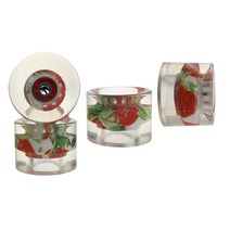 shangren 스케이트 보드 바퀴 60mm 롤러 베어링 4pcs, PU, 빨간 딸기