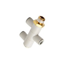 공압 부품 적용 튜브: 미터 크기 연결 나사: M R 트리플 유니버설 엘보 KQ2VT04-01AS, 02 KQ2VT06-01AS