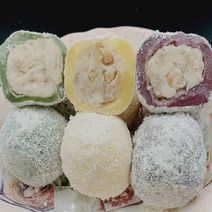 [나눔] 3색두텁떡 60g*30알 견과류 동부콩앙금 찹쌀떡 (호박떡/쑥떡/흑미떡), 60x30, 1box