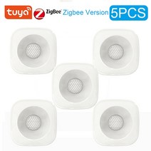 TuyaZigBeeWiFi PIR 모션 센서 무선 적외선 감지기 보안 도난 경보 스마트 라이프 앱 제어 호환 가능, Zigbee 5PCS