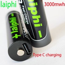 Laiphi 1.5V AA 3000mwh 리튬 중합체 li-po USB 재충전 용 이온 usb 건전지 케이블 팩 C 책임, [01] 1.5V, [02] 2pc no usb cable