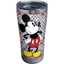 Tervis 1292884 미키마우스 텀블러 투명 및 블랙 망치 뚜껑 포함 20온스 스테인레스 스틸 실버, 20 oz