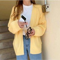 가을 여성 루즈핏 니트 가을가디건 여성가디건 가디건 봄