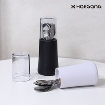 스탠드 원형 물빠짐 수저통 뚜껑있는 수저 정리함 커트러리 보관함 꽂이 수저함 숟가락통 뚜껑 가정용 보관, 스탠드 원형수저통_검정