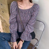 밴딩 스퀘어 블라우스 오프숄더 봄블라우스 봄코디;A2EE0E