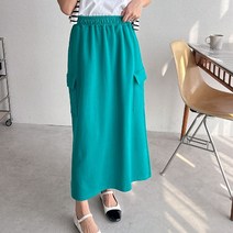 퍼니걸스 6347 데일리 밴딩 포켓 건빵 H라인 롱 스커트 여성의류