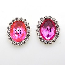 똑딱이 단추 펀치 세트 ZMASEY 금속 단추 10 개/대 20mm * 타원형 Flatback 모조 다이아몬드 결혼식 안내장, 23 24