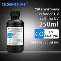 유리 세라믹 및 아크릴 금속에 인쇄용 UV 평판 프린터 경화 잉크 용 250ML 프리 코팅 프라이머, CHINA_Primer - 250ML
