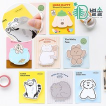 접착 손편지 손글씨 다꾸 필기 스티키 메모 미니 떡메, 버니