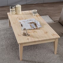 주공방 체트레 1200 조립식 원목 좌식 테이블, 원목색