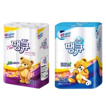 먼지없고 물에녹는 두루마리휴지 땡큐 3겹 15m 30롤 화장실용 화장지 롤 마마굿즈
