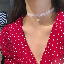 일호장신구 라운드 레이스 진주 초커 개별카드텍포장 국내배송