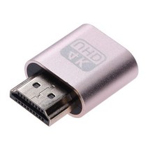 1pcs VGA 가상 디스플레이 어댑터 HDMI 호환 1.4 DDC EDID 더미 플러그 비디오 카드 잠금 플레이트 헤드리스 고스트 디스플레이 에뮬레이터, CHINA_Pink 1pc