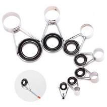 낚시 좌대 7 pcs 혼합 크기 텔레스코픽 낚싯대 가이드 탑 링 세트 뗏목 원투 낚시대, 한개옵션0