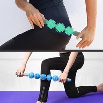 셀프 뭉친근육풀기 지압안마 마사지봉 바디마사지 목, 3단 레드