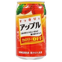 일본 산가리아 깔끔하게 애플 사과 주스 340ml 24개