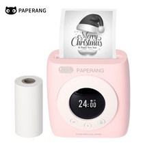 스티커라벨기 가격표라벨기 paperang p2s pocket 300dpi bt 무선 열전사 휴대용 모바일 미니 라벨 with clock function 송장프린터, 분홍색, 협력사