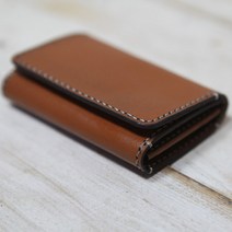 로스킨 미니지갑 반제품 DIY 수업용키트(소가죽) 가죽공예 DIY 패키지, 뱀피 빨강