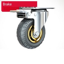리어카바퀴 카트휠 농업용 공업용 운반 카트 바퀴 고무 캐스트 무소음 수레, 03 3inch brake