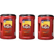 Folgers Coffee Classic Roast 폴저스 커피 클래식 미디엄 로스트 원두 그라운드 51 oz 1.44kg 3팩