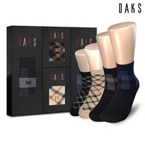 닥스(양말) [닥스양말] 남여 혼합 4족세트 라인 닥스체크 23821