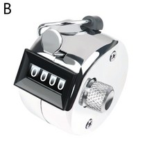 Manual Counting Max.9999 Counter Portable Mini Mechanical Digital Golf Clicker Drop ship, 01 Without base