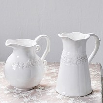 도자기 저그 화병 꽃다발 화병 인테리어꽃병 2사이즈