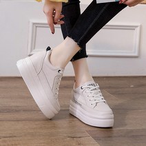 도오빠 미소프 여성 키높이 운동화 가죽 스니커즈 하이탑 런닝화 통굽 단화 경량 여자키높이운동화