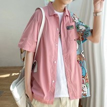 여름 디자인 셔츠 남성 루즈핏 데일리 셔츠 커플룩