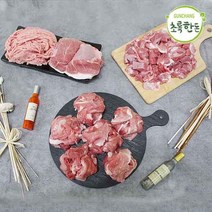 [초록한돈] 친환경 무항생제 돼지고기 앞다리살 2kg (500g 4팩), 종류:불고기용1kg+찌게용1kg