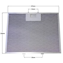 GF024A 쿠커 후드 금속 그리스 필터 276x219 cm Beko Elica 9178006563 예비 부품, 단일옵션, 한개옵션0