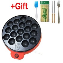 타코야끼 가정용 베이킹 문어 빵 기계 팬 메이커 650w chibi 마루코 가정용 공, 빨간색 선물, 220v