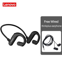 골전도블루투스이어폰 lenovo x3 헤드폰 스포츠 방수 러닝 헤드셋 스테레오 핸즈프리마이크 무선이어폰, 검은색 tw13