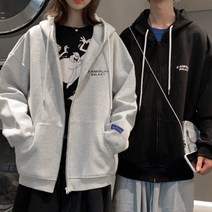 남여공용 후드집업 기모안감 무지후드 오버핏 IS-JK08